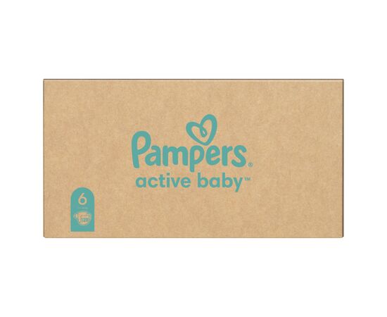 Подгузники Pampers Active Baby Размер 6 (Extra Large) 13-18 кг 128 шт (8006540032688), изображение 2 Подгузники Pampers Active Baby Размер 6 (Extra Large) 13-18 кг 128 шт (8006540032688), изображение 2