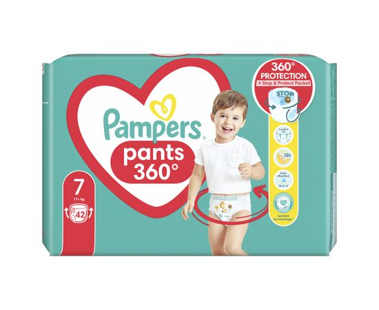 Подгузники Pampers Pants Giant Plus Размер 7 (17+ кг) 42 шт (8700216341639), изображение 2 Подгузники Pampers Pants Giant Plus Размер 7 (17+ кг) 42 шт (8700216341639), изображение 2