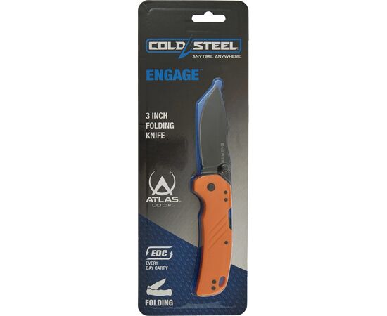 Нож Cold Steel Engage 3" Drop Point Orange (блістер) (CS-FL-30DPLD-BOZ), изображение 4 Нож Cold Steel Engage 3" Drop Point Orange (блістер) (CS-FL-30DPLD-BOZ), изображение 4