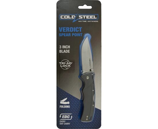 Нож Cold Steel Verdict Spear Point Black (блістер) (CS-FL-C3SPSSZ), изображение 4 Нож Cold Steel Verdict Spear Point Black (блістер) (CS-FL-C3SPSSZ), изображение 4