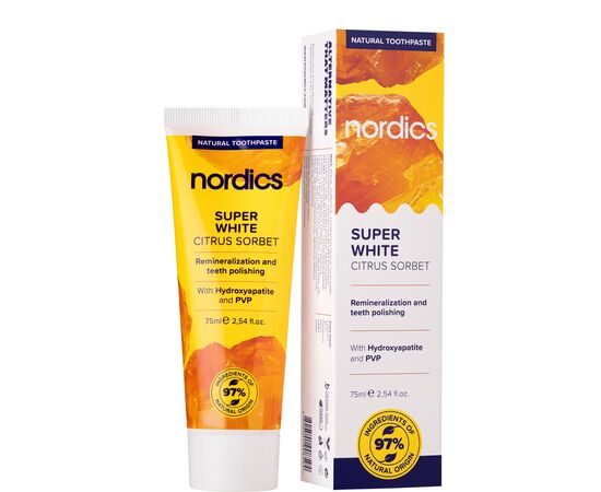 Зубная паста Nordics Cosmos Organic Super White 75 мл (3800500324555)