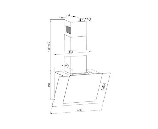 Вытяжка кухонная Liberty Emily 60 B, изображение 2 Вытяжка кухонная Liberty Emily 60 B, изображение 2