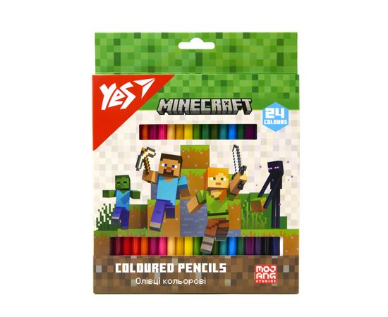 Олівці кольорові Yes Minecraft 24 кол. (290770)
