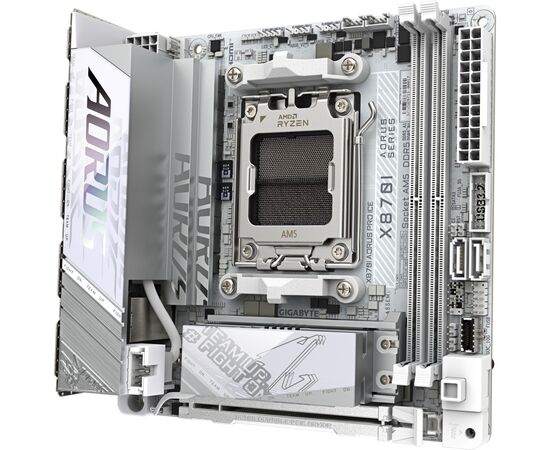 Материнская плата GIGABYTE X870I AORUS PRO ICE, изображение 2 Материнская плата GIGABYTE X870I AORUS PRO ICE, изображение 2