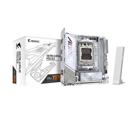 Материнская плата GIGABYTE X870I AORUS PRO ICE, изображение 6 Материнская плата GIGABYTE X870I AORUS PRO ICE, изображение 6