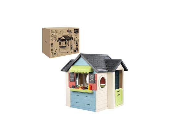 Игровой домик Smoby Life "Шеф Хаус" с кухней, кассой, наб. посуды и аксессуарами (7600810407), изображение 2 Игровой домик Smoby Life "Шеф Хаус" с кухней, кассой, наб. посуды и аксессуарами (7600810407), изображение 2