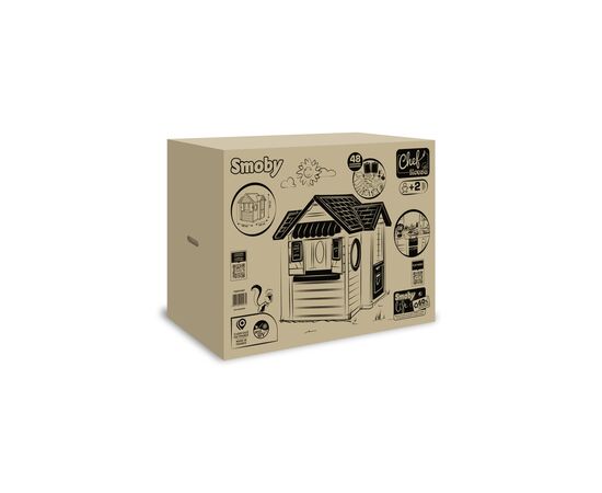 Игровой домик Smoby Life "Шеф Хаус" с кухней, кассой, наб. посуды и аксессуарами (7600810407), изображение 6 Игровой домик Smoby Life "Шеф Хаус" с кухней, кассой, наб. посуды и аксессуарами (7600810407), изображение 6