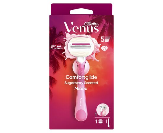 Бритва Gillette Venus Comfortglide Sugarberry Scented Miami с 1 сменным картриджем (8700216674195), изображение 2