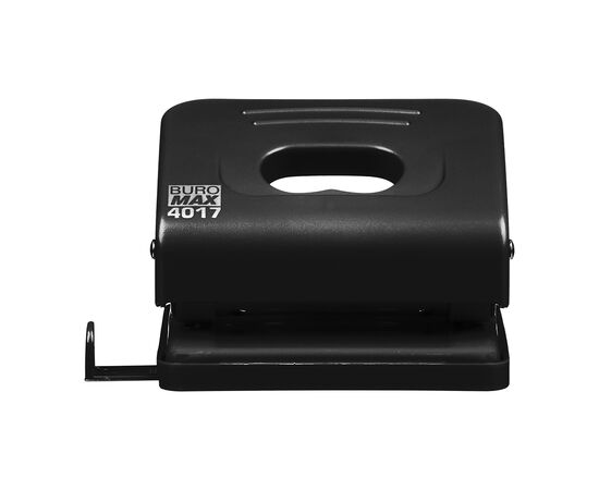 Дырокол Buromax пластиковый, до 20 листов, 120 х 82 х 53 мм, черный (BM.4017-01), изображение 4 Дырокол Buromax пластиковый, до 20 листов, 120 х 82 х 53 мм, черный (BM.4017-01), изображение 4