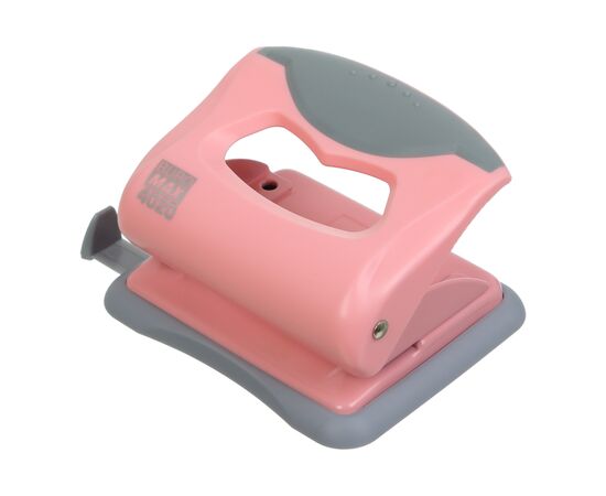 Дырокол Buromax пластиковый PASTEL, до 20 листов, 125 х 95 х 65 мм, розовый (BM.4020-10)