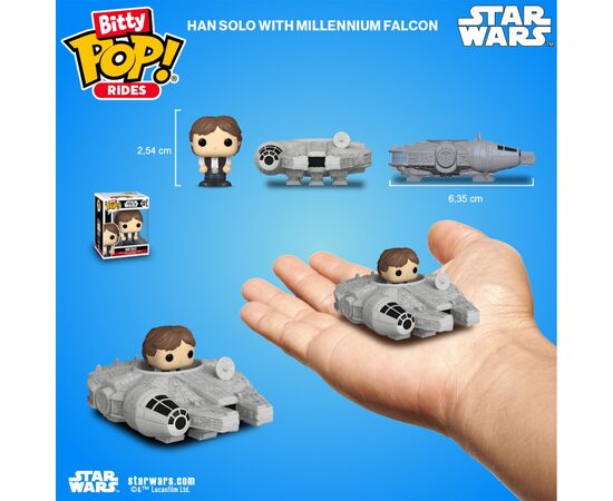Фигурка Funko Pop набор Bitty Pop! Ride - Хан Соло и Тысячелетний сокол (83623), изображение 7 Фигурка Funko Pop набор Bitty Pop! Ride - Хан Соло и Тысячелетний сокол (83623), изображение 7