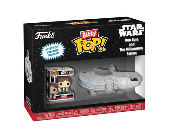Фигурка Funko Pop набор Bitty Pop! Ride - Хан Соло и Тысячелетний сокол (83623)