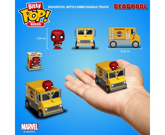 Фигурка Funko Pop набор Bitty Pop! Ride - серии Марвел - Дэдпул и грузовик Чимичанги (83625), изображение 9 Фигурка Funko Pop набор Bitty Pop! Ride - серии Марвел - Дэдпул и грузовик Чимичанги (83625), изображение 9
