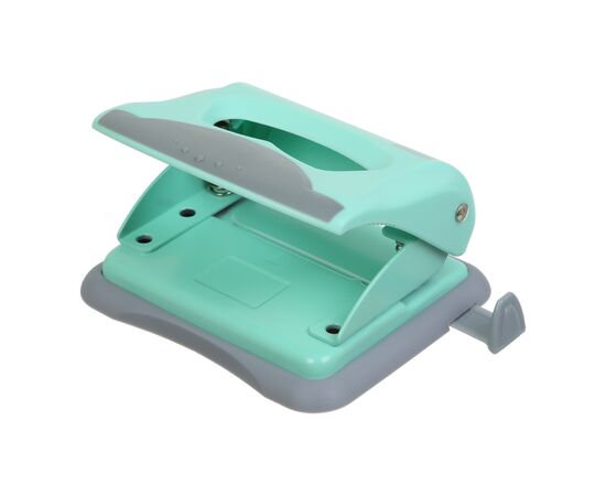 Дырокол Buromax пластиковый PASTEL, до 20 листов, 125 х 95 х 65 мм, мятный (BM.4020-38), изображение 2 Дырокол Buromax пластиковый PASTEL, до 20 листов, 125 х 95 х 65 мм, мятный (BM.4020-38), изображение 2