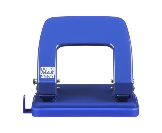 Дырокол Buromax металлический, до 25 листов, 122 х 108 х 54 мм, синий (BM.4030-02), изображение 4 Дырокол Buromax металлический, до 25 листов, 122 х 108 х 54 мм, синий (BM.4030-02), изображение 4
