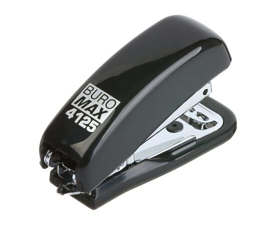 Степлер Buromax пластиковый МИНИ, 10 листов, (скобы №10), 61 х 36 х 23 мм, черный (BM.4125-01), изображение 2