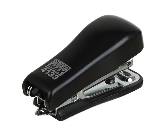 Степлер Buromax пластиковый МИНИ, 10 листов, (скобы №10), 58 х 22 х 32 мм, черный (BM.4133-01), изображение 2