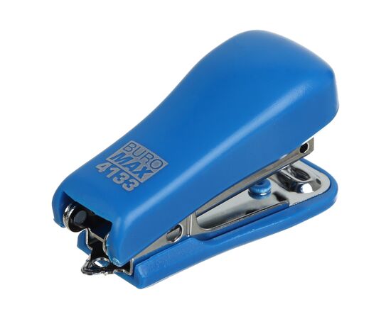 Степлер Buromax пластиковый МИНИ, 10 листов, (скобы №10), 58 х 22 х 32 мм, синий (BM.4133-02), изображение 2 Степлер Buromax пластиковый МИНИ, 10 листов, (скобы №10), 58 х 22 х 32 мм, синий (BM.4133-02), изображение 2