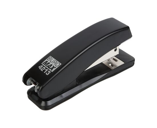 Степлер Buromax пластиковый JOBMAX, 15 листов, (скобы №24;26), 110 х 30 х 48 мм, черный (BM.4213-01), изображение 2 Степлер Buromax пластиковый JOBMAX, 15 листов, (скобы №24;26), 110 х 30 х 48 мм, черный (BM.4213-01), изображение 2