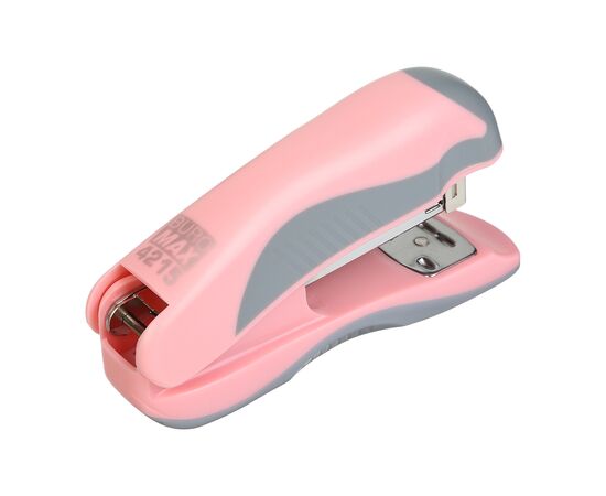 Степлер Buromax пластиковый PASTEL, 20 листов, (скобы №24, 26), 111 х 62 х 32 мм, розовый (BM.4215-10), изображение 2 Степлер Buromax пластиковый PASTEL, 20 листов, (скобы №24, 26), 111 х 62 х 32 мм, розовый (BM.4215-10), изображение 2