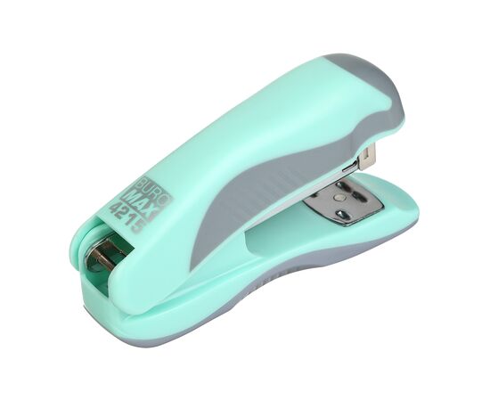 Степлер Buromax пластиковый PASTEL, 20 листов, (скобы №24, 26), 111 х 62 х 32 мм, мятный (BM.4215-38), изображение 2 Степлер Buromax пластиковый PASTEL, 20 листов, (скобы №24, 26), 111 х 62 х 32 мм, мятный (BM.4215-38), изображение 2