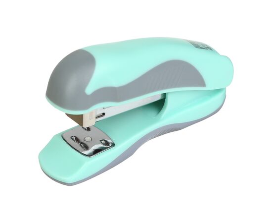 Степлер Buromax пластиковий PASTEL, 20 аркушів, (скоби №24, 26), 111 х 62 х 32 мм, м'ятний (BM.4215-38)