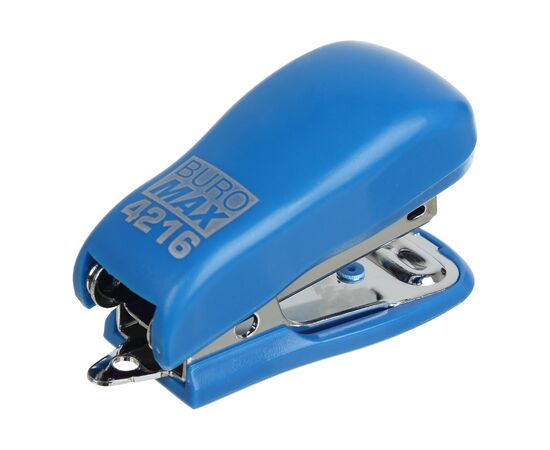Степлер Buromax пластиковый МИНИ, 10 листов, (скобы №24;26), 60 x 25 x 35 мм, синий (BM.4216-02), изображение 2 Степлер Buromax пластиковый МИНИ, 10 листов, (скобы №24;26), 60 x 25 x 35 мм, синий (BM.4216-02), изображение 2