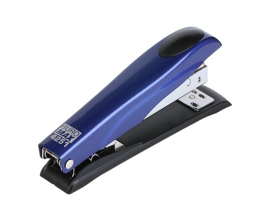 Степлер Buromax металлический, до 50 листов, (скобы №23, 24, 26), 167 х 36 х 57 мм, синий (BM.4251-02), изображение 2 Степлер Buromax металлический, до 50 листов, (скобы №23, 24, 26), 167 х 36 х 57 мм, синий (BM.4251-02), изображение 2