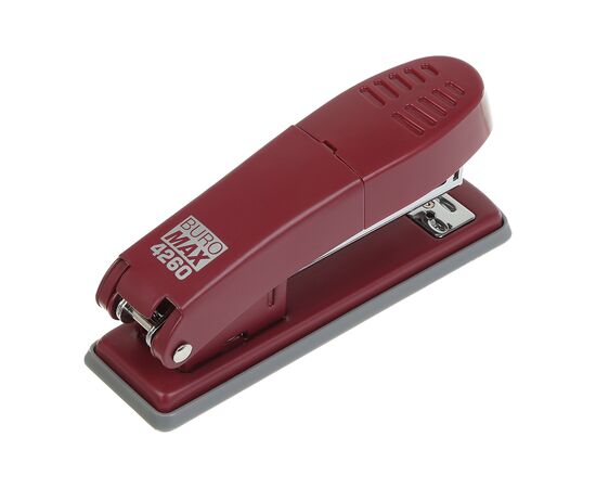 Степлер Buromax металлический MORANDI STYLE , 25 листов ,(скобы №24/6; 26/6), 136 х 38 х 55 мм,бордовый (BM.4260-13), изображение 2