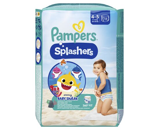 Подгузник Pampers для плавания Splashers Размер 4-5 (9-15 кг) 11 шт (8001090698384), изображение 2 Подгузник Pampers для плавания Splashers Размер 4-5 (9-15 кг) 11 шт (8001090698384), изображение 2