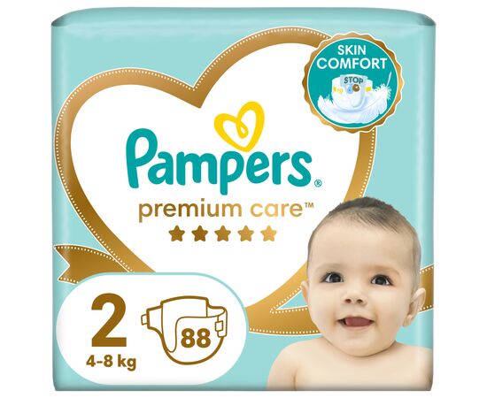 Подгузники Pampers Premium Care Розмір 2 (4-8 кг) 88 шт (8006540857717)