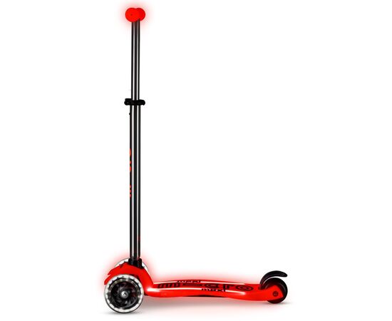 Самокат Micro Maxi Deluxe Glow LED Plus Красная аура (MMD379), изображение 2 Самокат Micro Maxi Deluxe Glow LED Plus Красная аура (MMD379), изображение 2