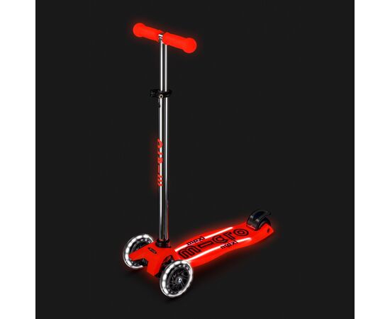 Самокат Micro Maxi Deluxe Glow LED Plus Красная аура (MMD379), изображение 5 Самокат Micro Maxi Deluxe Glow LED Plus Красная аура (MMD379), изображение 5