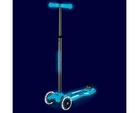 Самокат Micro Maxi Deluxe Glow LED Plus Синій кришталь (MMD377), зображення 5 Самокат Micro Maxi Deluxe Glow LED Plus Синій кришталь (MMD377), зображення 5