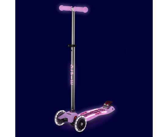 Самокат Micro Maxi Deluxe Glow LED Plus Сиятельно-пурпурный (MMD378), изображение 5 Самокат Micro Maxi Deluxe Glow LED Plus Сиятельно-пурпурный (MMD378), изображение 5