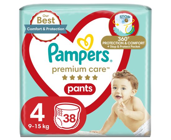 Подгузники Pampers Premium Care Pants Maxi Размер 4 (9-15 кг) 38 шт (8001090759832)