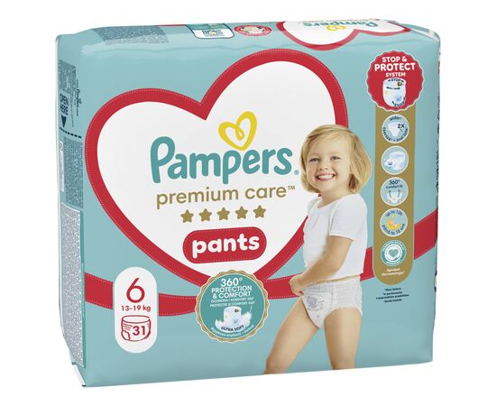 Подгузник Pampers Premium Care Pants Extra Large (15+ кг), 31 шт. (8001090759917), изображение 2 Подгузник Pampers Premium Care Pants Extra Large (15+ кг), 31 шт. (8001090759917), изображение 2