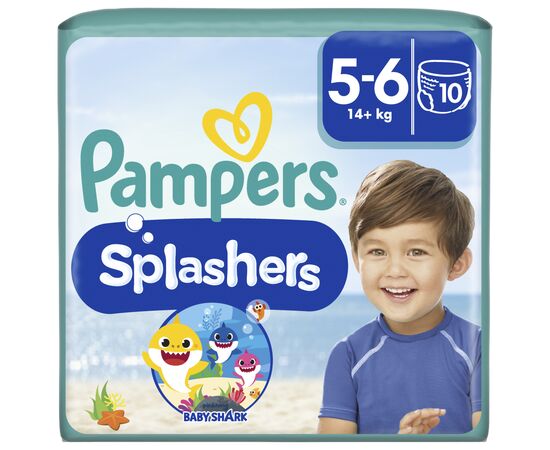 Подгузник Pampers для плавания Splashers Размер 5-6 (14+ кг) 10 шт (8001090728951)