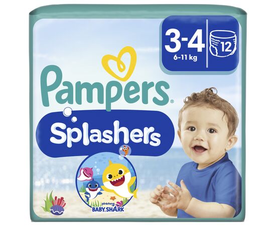 Подгузник Pampers для плавания Splashers Размер 3-4 (6-11 кг) 12 шт (8001090698346)