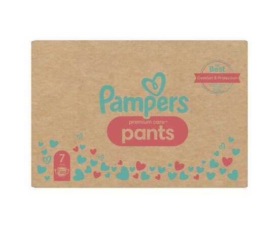 Подгузники Pampers Premium Care Pants Трусики Размер 7 (17+кг) 80 шт. (8700216338981), изображение 2 Подгузники Pampers Premium Care Pants Трусики Размер 7 (17+кг) 80 шт. (8700216338981), изображение 2