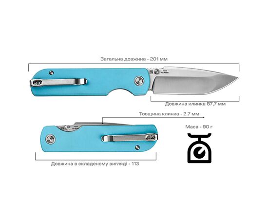 Нож CJRB Nova Blue (J1937-BU), изображение 6 Нож CJRB Nova Blue (J1937-BU), изображение 6