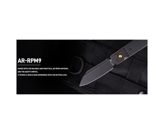Нож Artisan Holm AR-RPM9 Black PVD Steel+Black G10 Inlay Gold (1875P-BG), изображение 10 Нож Artisan Holm AR-RPM9 Black PVD Steel+Black G10 Inlay Gold (1875P-BG), изображение 10