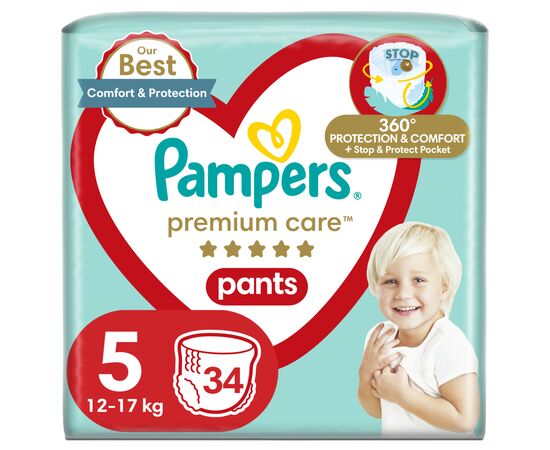 Подгузники Pampers Premium Care Pants Junior Размер 5 (12-17 кг) 34 шт (8001090759870)