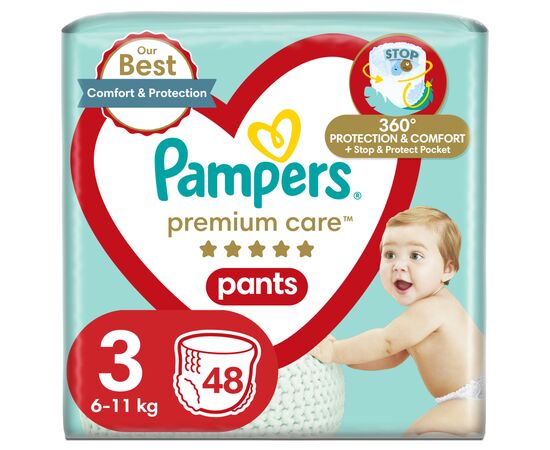 Подгузник Pampers Premium Care Pants Midi Размер 3 (6-11 кг) 48 шт (8001090759795)