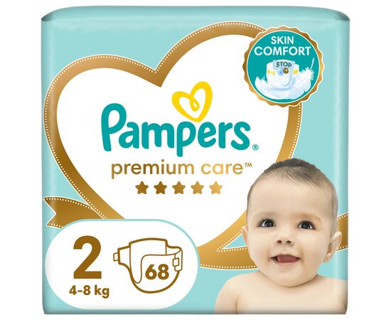 Подгузник Pampers Premium Care Mini Размер 2 (4-8 кг), 68 шт (8001841104874)
