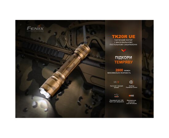 Фонарь Fenix TK20R UE Camo (TK20RUEcamo), изображение 5 Фонарь Fenix TK20R UE Camo (TK20RUEcamo), изображение 5