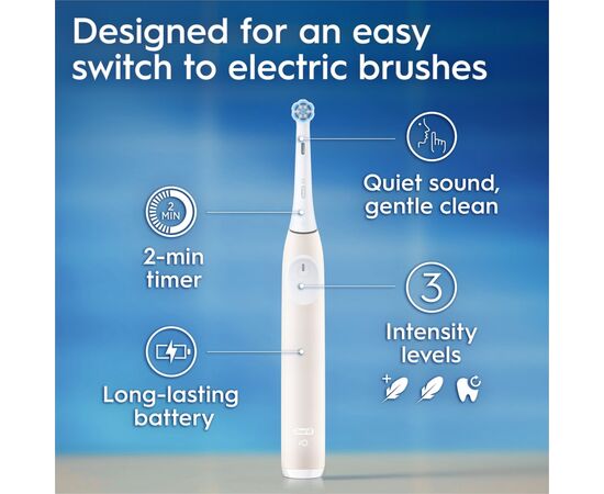 Электрическая зубная щетка Oral-B iO2 Series Calm Pink, изображение 5 Электрическая зубная щетка Oral-B iO2 Series Calm Pink, изображение 5
