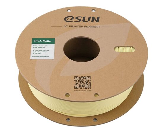 Пластик для 3D-принтера eSUN ePLA-Matte, 1,75мм, 1кг, almond yellow (ePLA-Matte-P175AY1), изображение 3 Пластик для 3D-принтера eSUN ePLA-Matte, 1,75мм, 1кг, almond yellow (ePLA-Matte-P175AY1), изображение 3