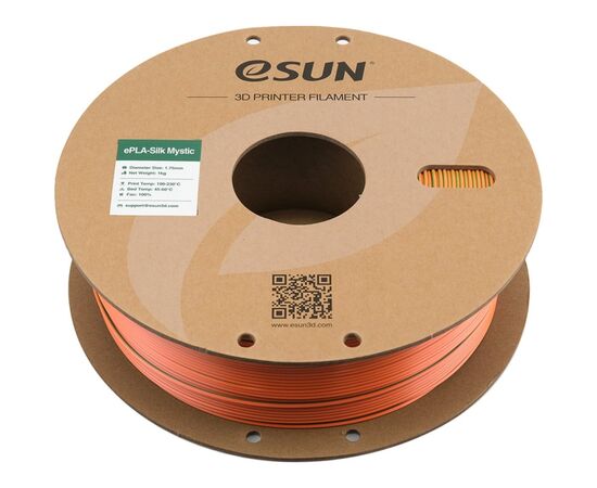 Пластик для 3D-принтера eSUN ePLA-Silk Mystic (triple color), 1,75мм, 1кг, blue-orange-green (ePLA-SilkMystic-P175BOG1), зображення 3