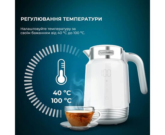 Электрочайник Cecotec ThermoSense 600 Touch White (CCTC-01749), изображение 6 Электрочайник Cecotec ThermoSense 600 Touch White (CCTC-01749), изображение 6